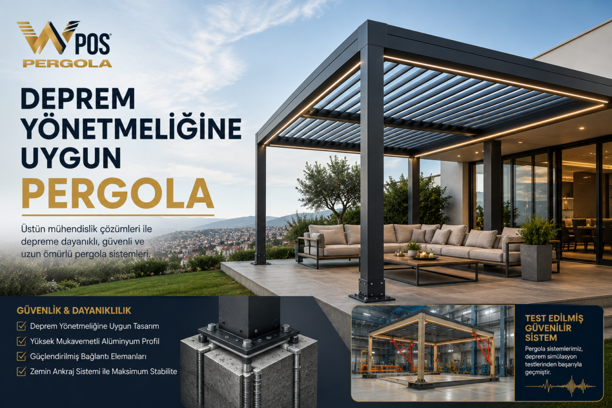 deprem yönetmeliğine uygun pergola