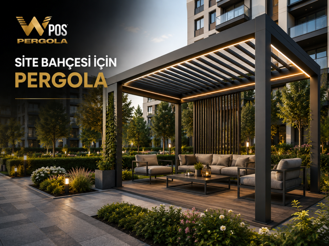 site bahçesi için pergola
