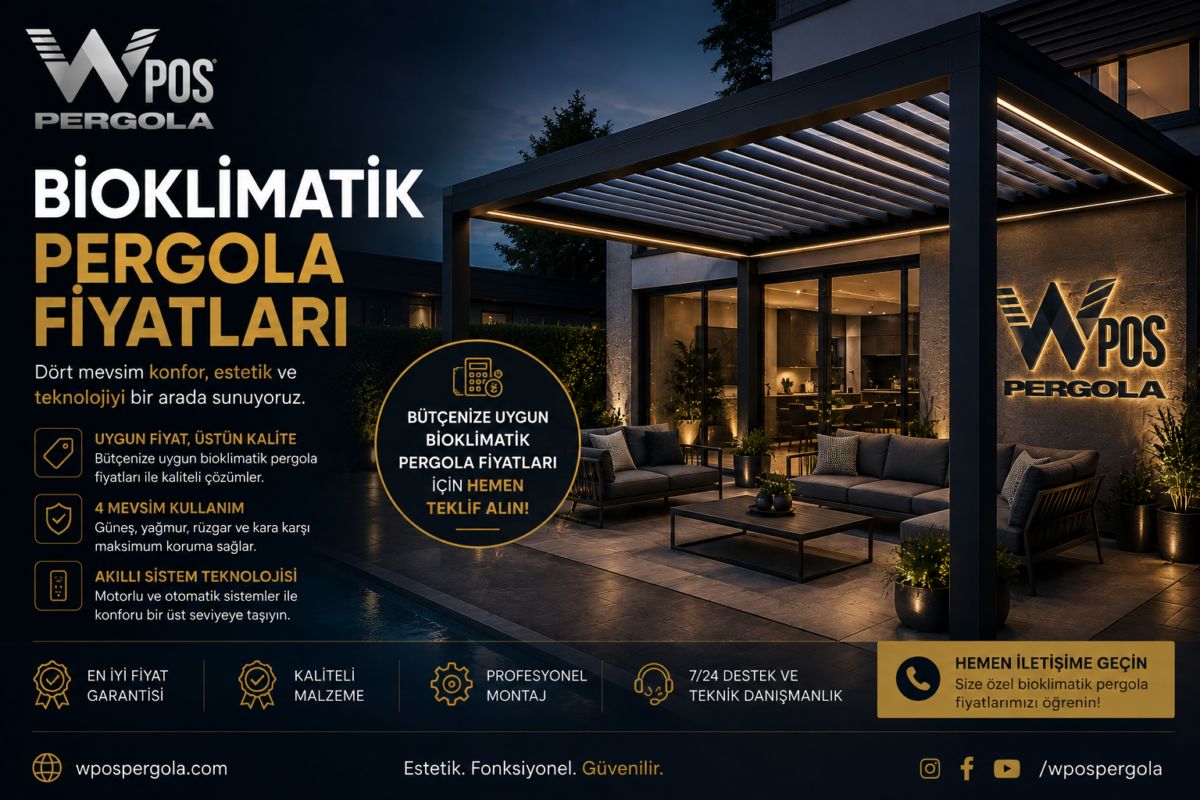 Bioklimatik Pergola Fiyatları