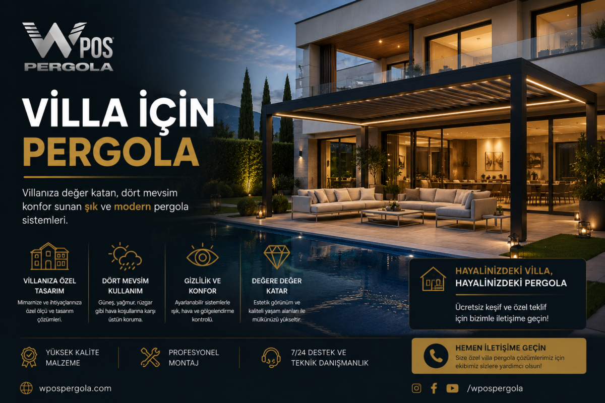 villa için pergola