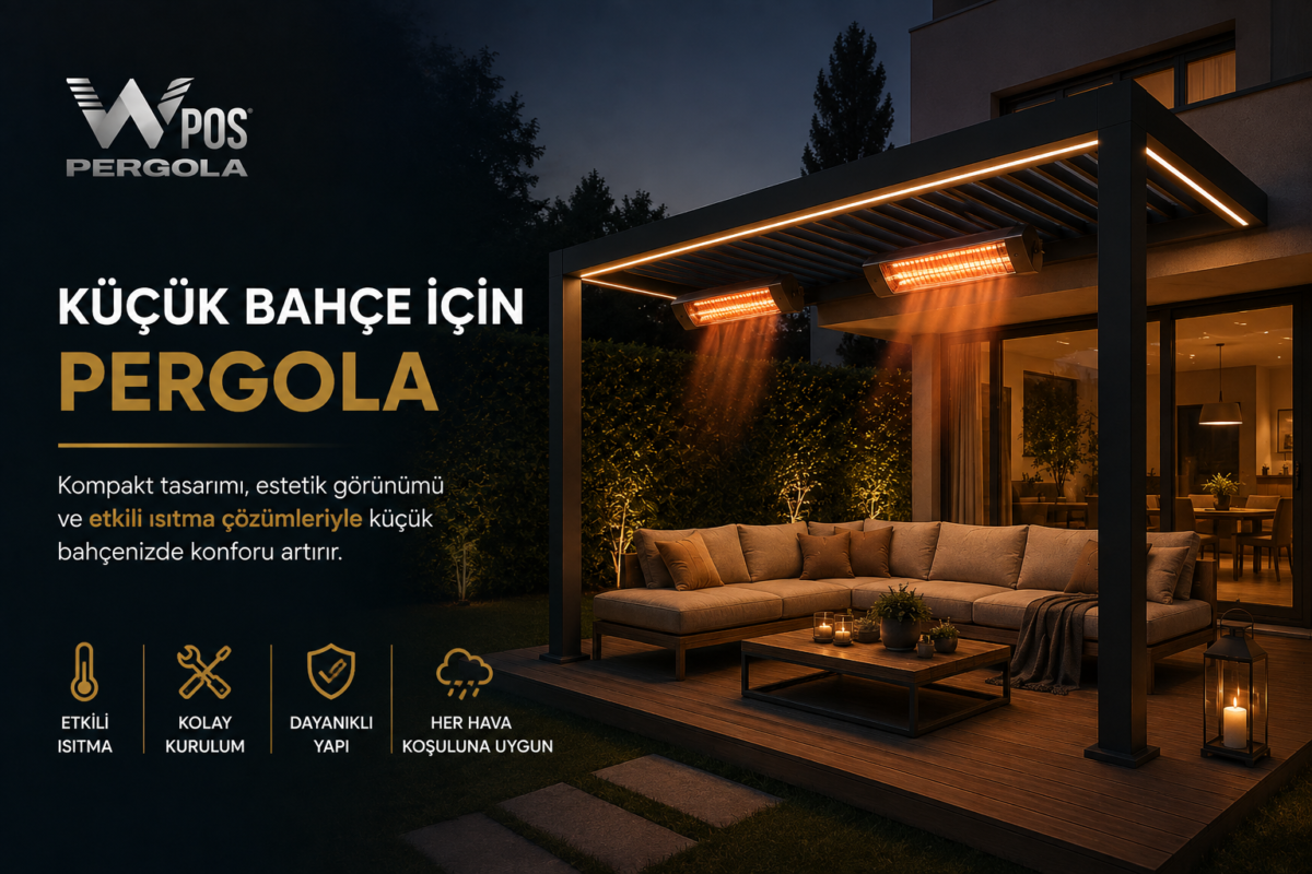 küçük bahçe için pergola