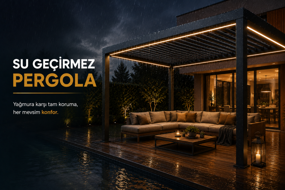 su gecirmez pergola