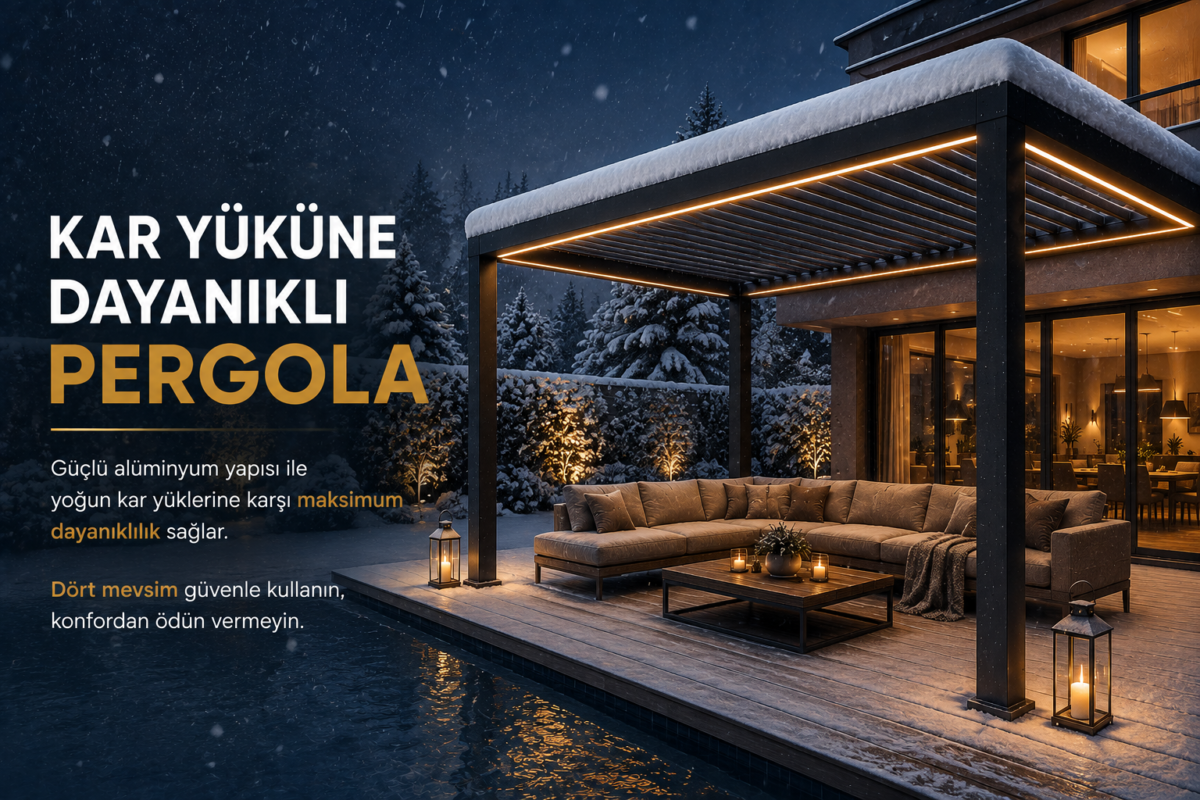 kar yüküne dayanıklı pergola