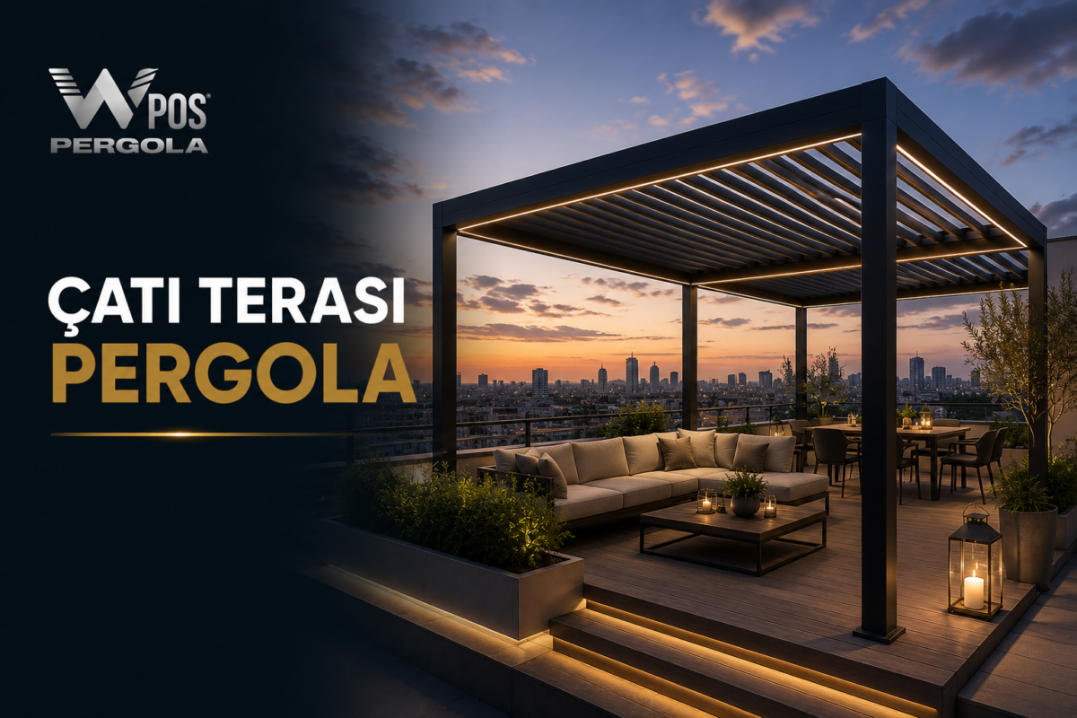 çatı terası pergola