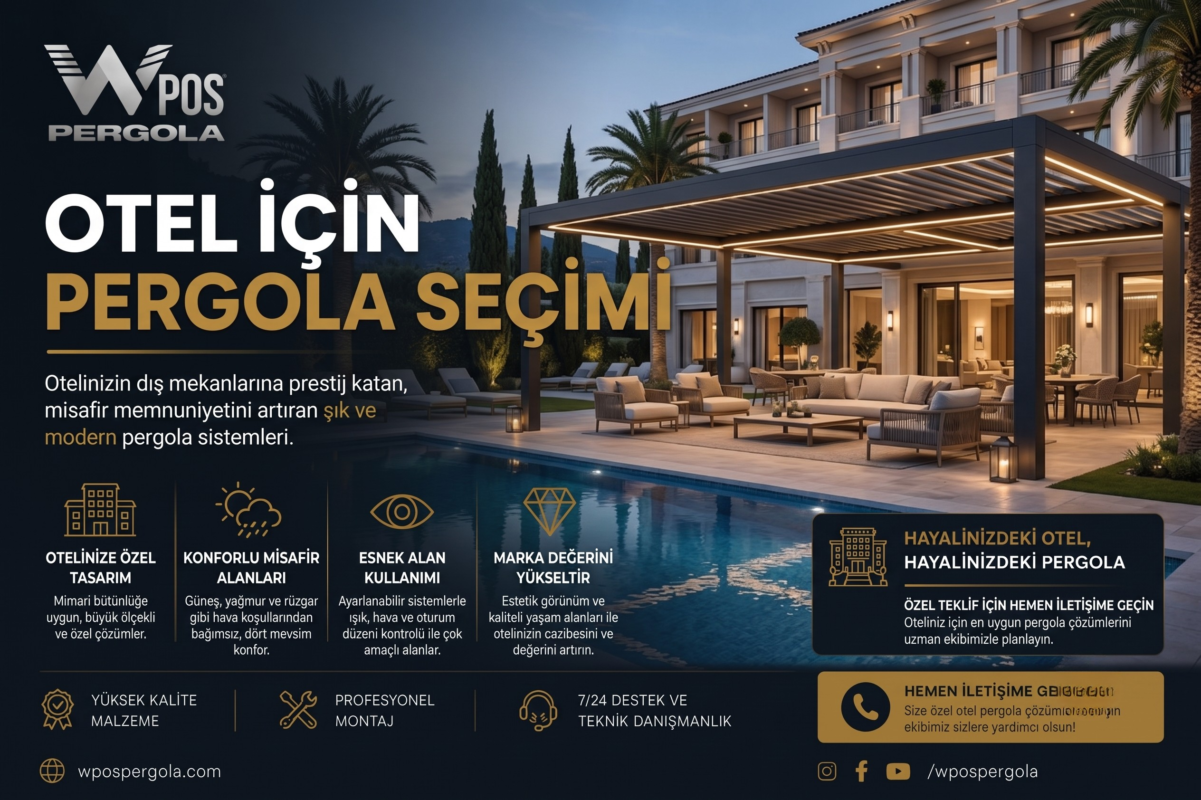 otel için pergola