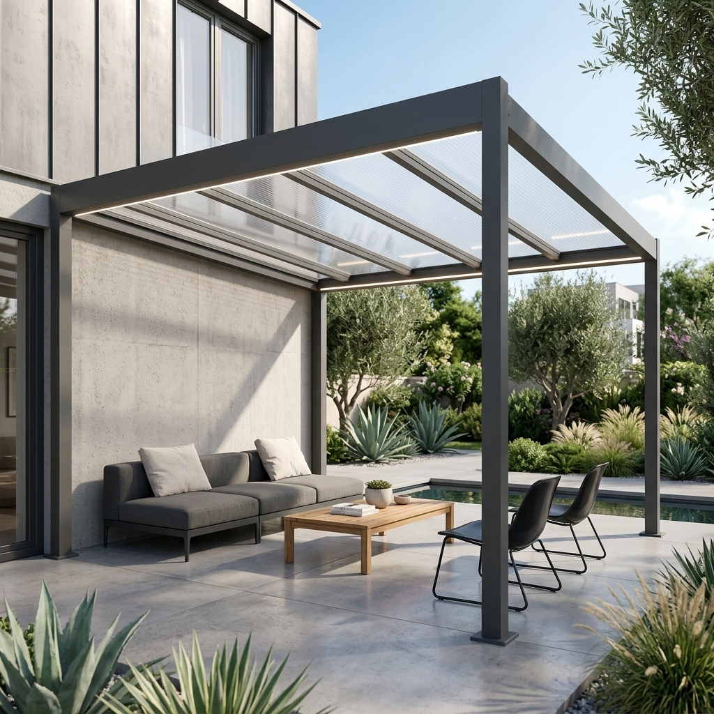 Sabit Pergola dış mekân tasarımı