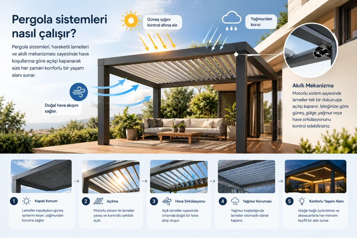 Pergola sistemleri nasıl çalışır?