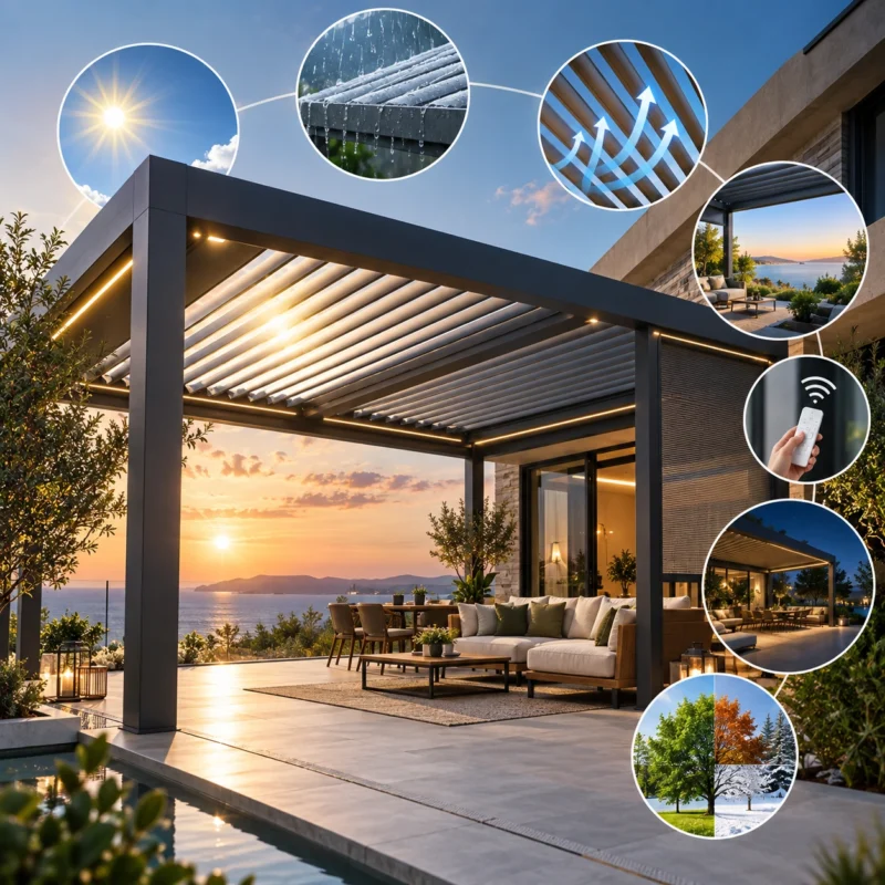 Bioklimatik pergola avantajları